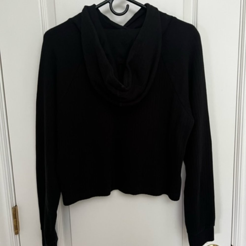 CLEARANCE Nike Black Hooded Ribbed Sweatshirt - Picture 3 of 12